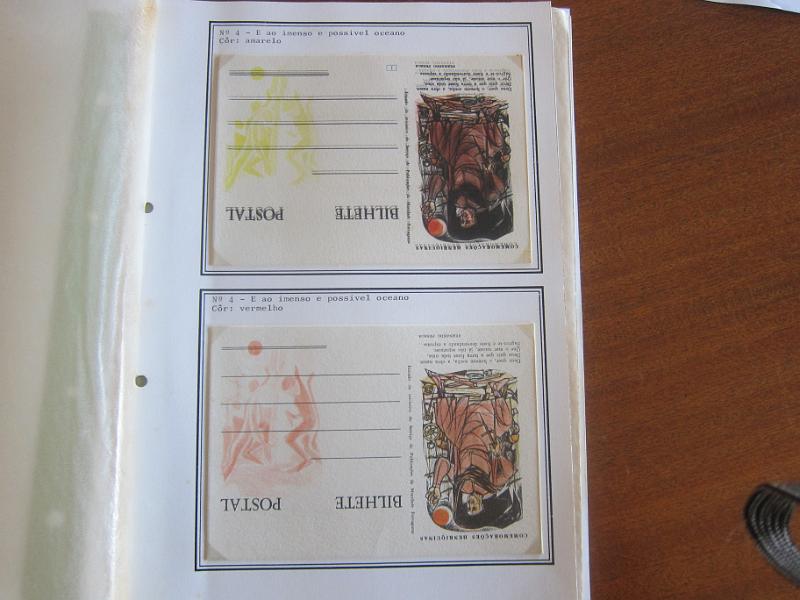 0022 (26).JPG -     Lote:    22      Inteiros Postais      Lotes Especiais       Descrição:      Portugal    1960 &mdash; 5.º Centenário da Morte do Infante D. Henrique. OM146, tipos A, B. C e D. Estudo especializado com 44 provas progressivas e de cor de toda a emissão. Único conjunto conhecido.         PRV       Valor Base:     &euro; 500,00     Valor Venda:     Retirado     